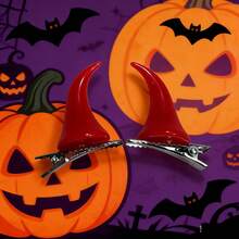 Halloween Horn Hair Clip Devil Horn Hair Accessory Creative Personalized Holiday Decoration Hair Clip - Multicolor - View 6