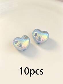 10/20pcs Acrylic Glitter Heart Beads 22mm For DIY Handmade Keychain Phone Chain Pendant Decoration - Fine Glitter Heart - View 8