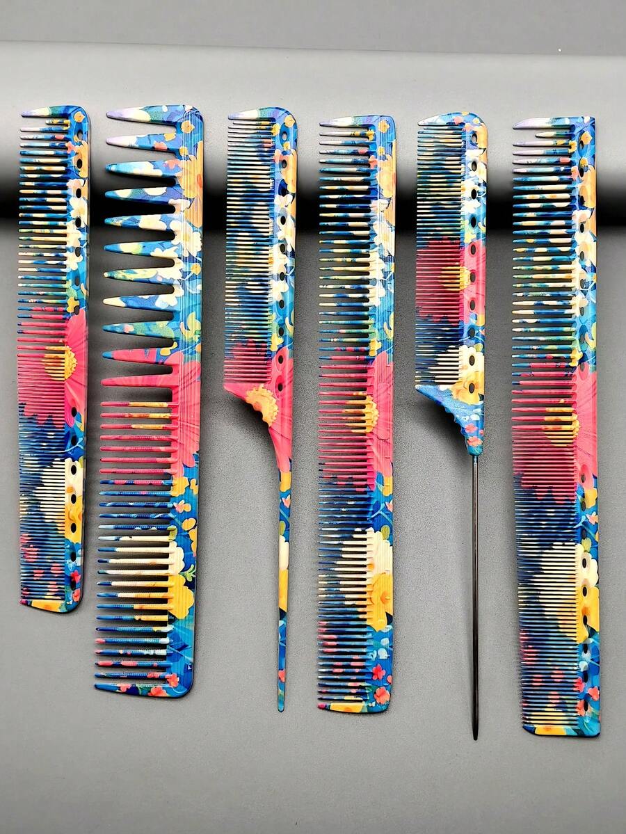 Professional Salon Hair Cutting Comb, Essential Hairdresser Haircut Comb, Makeup Comb, Tail Comb, Unisex Hair Comb, Hair Styling Comb, Cosmetic Comb - Multicolor - View 1