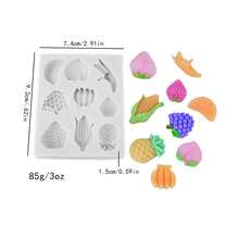Realistic Fruit Collection Silicone Mold Tropical Fruits Handmade Soap Dessert Fondant Aromatherapy Candle Silicone Mold - Artificial Fruit - View 5