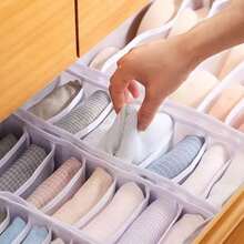 1pc 11-Compartment Foldable Underwear Storage Box, Portable Mesh Drawer Organizer Divider, Suitable For Home, Bedroom, Dormitory Wardrobe Drawer Socks And Underwear Organizer - Multicolor - View 6