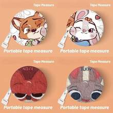 1pc Disney [One-Click Retraction] 2.0m Tape Measure, Judy Nick Merchandise Three-Circumference Measuring Tape Soft Leather Meter Ruler Portable Height Waist Measurement Household Tool - Multi-color - View 1