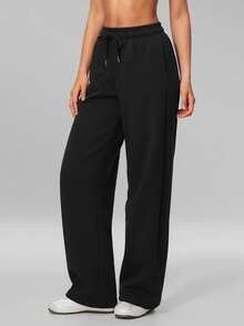 MFVIM Women's Autumn/Winter New Premium Sweatpants Pilates Gym Workout Essential Yoga Fitness Apparel - Premium Black - View 8