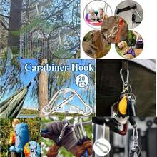 20pcs Small Spring Snap Hooks, 1.97 Inch Length, Galvanized Rust-Proof Quick Fastening Clips, Suitable For Camping And Hiking, Metal Clips For Ropes, Chains And Keychains - A - View 6