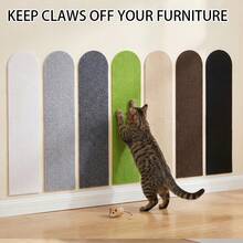 Self-Adhesive Cat Scratching Pad, Suitable For Sofa, Wall, Floor, DIY Cuttable Cat Toy, Indoor Cat Furniture Protection Pad, Durable Scratching Pad For Claw Sharpening, Resting, Playing, Home Cat Supplies, Sofa Protection Pad - 15cm X 60cm - View 2