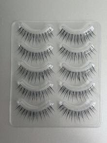 10pcs Fairy Hair False Eyelashes, Soft Ultra-Fine Transparent Stem, Airy A-Shape, Long Natural Voluminous One-Piece False Eyelashes - Multicolor - View 6