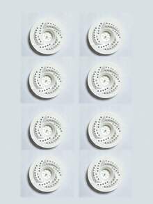 2/4/8pcs Vortex Bathroom Floor Drain Filter, Round Shower Drain Cover With Hair Catcher, Anti-Clogging Drain Strainer, Insect-Resistant Floor Drain Cover For Bathroom, Kitchen - Multicolor - View 11