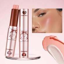 CZEL Kuzhi Dual-Color Multi-Use Lip & Cheek Stick, Lipstick Blush Highlighter Stick, Dewy Korean-Styde Nude Makeup, Portable - A05 - View 7
