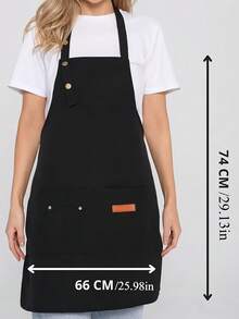 Customizable Unisex Cooking Apron, Personalized With Photos, Logos, Text, Icons, Thick Fabric Kitchen & Gardening Apron, Perfect Birthday, Anniversary, Christmas Gift For Friends, Family, Couples - Multicolor - View 4