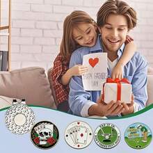 4 Pcs Durable Golf Markers With Magnetic Golf Hat Clips, Durable Iron, Assorted Colors, Essential Golf Accessories, Perfect For Father's Day, Easter, Thanksgiving, Christmas, Halloween Gifts - 4 counts markers - View 5