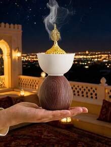1pc Creative Resin Incense Burner With Lifelike Wood Grain. Refined Modern Design, Great Desktop Decor For Meditation, Yoga, Home, Tea Room And Hotel. Creates Soothing Aroma, Perfect For Festivals, Parties And Unique Gifts. - Incense Burner - View 13