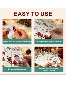 24pcs Christmas Scratch Cards Set - "Who Caught Santa?" Party Game Cards, Holiday Raffle Tickets, Suitable For Halloween, Christmas And New Year Celebrations - Multicolor - View 5