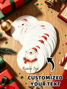 1/60/120pcs Customizable Christmas Round Stickers DIY Handmade Decorative Labels, Suitable For Storage Boxes, Storage Jars, Wardrobes, Drawers, File Cabinets Classification Labels, Ideal Gift For Colleagues, Family, Friends, Couples, Suitable For Christmas, Christmas Eve, Anniversary And Other Occasions - Multicolor 1 - View 3