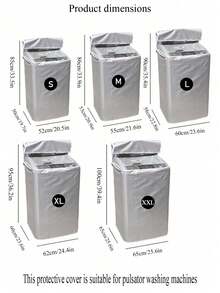 1pc Top-Loading Washing Machine Cover, Waterproof Outdoor Washing Machine Cover, Suitable For Top-Loading Dryer, UV-Resistant Oxford Fabric Protective Cover With Zipper Flap, Dust-Proof Appliance Cover, Essential For Balcony, Rental Apartment, - Multiple Styles and Colors - View 3