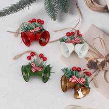 1pc Christmas Tree Bell Ornament – ​​Lightweight Hanging Decoration Suitable For Christmas Trees, Fireplaces, Tabletops, Shelves, And Other Festive Displays. - Multiple Styles - View 7