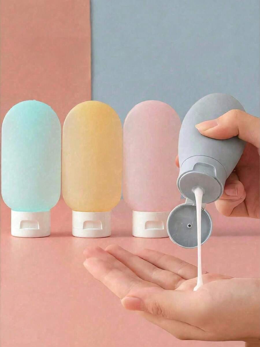 6pcs Travel Refillable Bottles, Suitable For Gel And Shampoo, Leak-Proof Bottles For Gel, Shampoo, Lotion, Body Wash, Hand Soap And Cosmetics - A - View 1