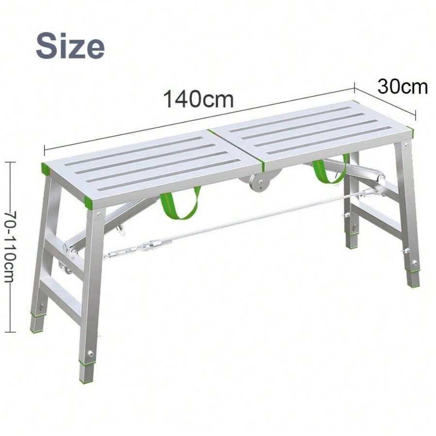 Heavy Duty Steel Hop Up Step Ladder Folding Stool Work Bench Platform 1400mm UK - 25B-wIN-uK-bXSJYT - View 1