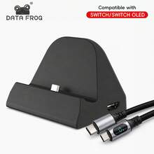 DATA FROG TV 接電視底座，相容於 Switch 與 Switch OLED，便攜式充電支架，附數位線材選項 - 查看 1