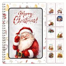 1pc Christmas Gift Card Book Holiday Gift Card Holder, Christmas Gift Book With Gift Card Slots, Santa Claus, Christmas Tree, Gingerbread Man Pattern Cover, Portable Spiral Bound Gift Card Holder, Stationery Supplies - Christmas Gift Book - View 4