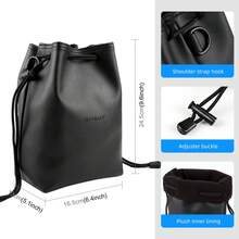 PULUZ Camera Inner Protective Pouch, Thick Padded Portable Storage Bag With Shoulder Strap, Suitable For Mirrorless And DSLR Cameras, Size M, Black - View 2