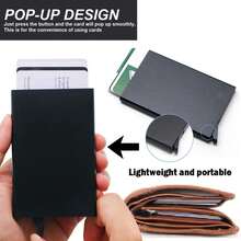 XAXRE Minimalist Pop-Up Card Holder, Aluminum Alloy Automatic Credit Card Clip, Card Holder/Coin Wallet, Gift For Men, Husbands, Women - Multicolor - View 2