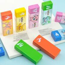 1pc Cartoon Colorful Eraser Set, Almost No Crumbs, Stationery Supplies, Valentine's Day Gift, Halloween Gift (Random Style) - Multicolor - View 2