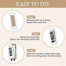 1/2pcs Wooden Picture Frame With Hooks, Photo Display Bar Frame Key Rack, Wall Decor Hanging Ornament, Home Decor Gift, Suitable For Friends, Family, College, Wedding, Christmas, Thanksgiving, Halloween, Christmas Decoration - Multicolor - View 7