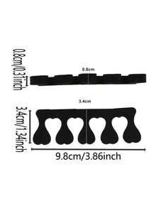 2pcs Sponge Toe Separators Nail Art Tools, Premium Nail Painting And Polishing Tool Set, Soft High-Density Sponge, Suitable For Nail Polishing, Nail Salon, Home Use, Makeup Storage, Room Decor - Multicolor - View 4