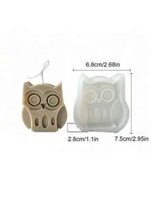 3D Cute Owl Candle Mold, Soy Wax Beeswax Candle Plaster Clay Tool, Durable And Reusable, Suitable For Academic Celebration Decoration, Book-Shaped Candle Soap Mold, Indoor Desktop Soft Decoration - A - View 11