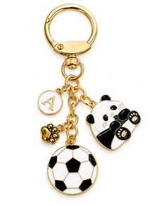 Panda de fútbol multicolor
