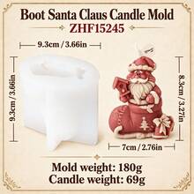 Christmas Stocking Candle Mold, 3D Silicone Mold With Santa Claus Snowman Reindeer Design For DIY Scented Candle Making, Christmas Home Decor And Handmade Gifts - Mold - View 13