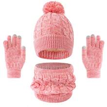 1 Set Tie Dye Children Knit Warm Hat Set Ear Protection Suitable For 2-8 Years Old Girls Wear - Multicolor - View 9