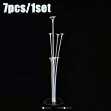 7/14/21pcs Black Balloon Table Stand Set With Round Base, Reusable Balloon Display Rack, Suitable For Tabletop And Floor Decoration, Balloon Decoration Accessories, Sturdy Balloon Column Stand, Suitable For Halloween, Wedding, Birthday Party, Baptism, Summer Events And Celebrations - Multicolor - View 16