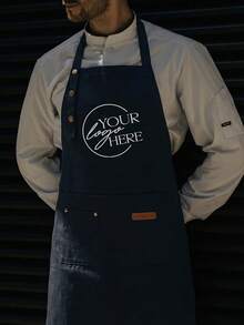 Customizable Unisex Cooking Apron, Personalized With Photos, Logos, Text, Icons, Thick Fabric Kitchen & Gardening Apron, Perfect Birthday, Anniversary, Christmas Gift For Friends, Family, Couples - Multicolor - View 5