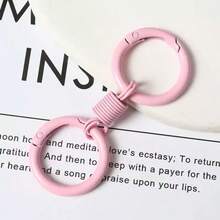 3 Pcs Swivel O‑Ring Keychain Clasp, Colorful Spring Rotating Connector Ring, Quick Release Snap Hook, Interlocking Spring Ring Clasp For Bag Charm, Pendant, Purse Charms, Key Chain, Handmade Jewelry Making DIY Accessories - Multicolor - View 6