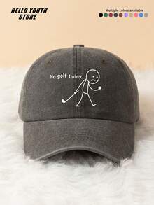 1pc Classic Baseball Cap Printed With "No Golf Today." Pattern, Lightweight & Comfortable All-Season Wearable Multi-Functional Duck Bill Hat, Unisex Outdoor Casual Sports Cap Suitable For Daily Life And Street Outings - A - View 13