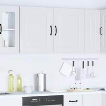 vidaXL Armoires murales de cuisine 2pcs Kalmar blanc bois d'ingénierie - Blanc - Voir 1