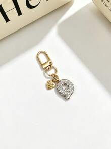 1pc Sparkling Rhinestone Inlaid 26 Letters Heart Pendant Car Key Bag Charm Necklace Friendship Couple Gift - Random Styles - View 29