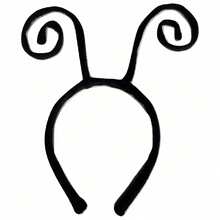 1/2pcs Black Simulation Velvet Worm Tentacle Headband | Ladybug Ant Headband Clothing Accessories, Christmas Party Headband Accessories, Unisex Adult Size Back To School - Multicolor - View 6