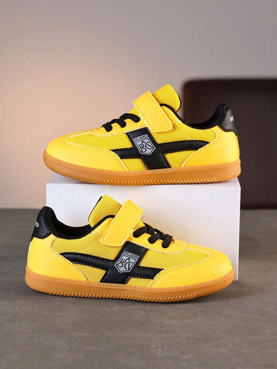 Spring/Autumn Boys & Girls Comfortable Fashion Dopamine Bright Color Casual Shoes Breathable Lightweight Sports Sneakers - Yellow - View 1