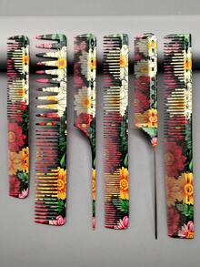 Fashion Pattern Hair Cutting Comb, High-Quality Hair Comb, Essential Salon Hairdressing Comb, Tail Comb, Unisex Hair Comb, Multiple Styles Available - Multicolor - View 14