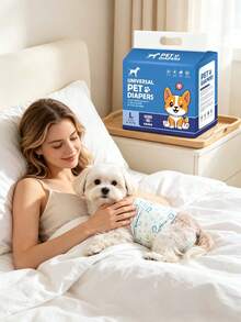10pcs/12pcs Pet Diapers, Male And Female Dog Diapers, Extra Large Capacity Dog Diapers, Female Dog Period Pants, Pet Menstrual Pants, Prevent Male Dog Harassment, Prevent Pet Urine Mess, Clean And Odorless, Large And Small Dogs, Pet Supplies, Essential For Apartment Pet Owners, Home Pet Urine Pads, Pet Urine Pads, Pet Diapers - Male Dog - View 2