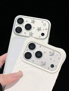 Starfish Rhinestone Lens Film Compatible With IPhone 17 Pro Base Apple 18 Pro Max Lens Sticker Electrostatic Adsorption 17 PM Phone Camera Module Protective Film Hollow Soft Thin, Matte Lens Base, Hollow Design Easy Fit, Silky Touch Anti-Oil Anti-Fingerprint, Gift For Friends - White - View 7