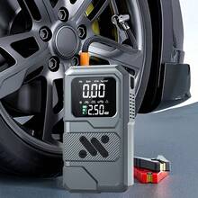 Alat Starter Mobil Portabel, Penguat Aki Mobil dengan Kompresor Udara 150PSI, Pengukur Tekanan Digital & Lampu LED, Paket Daya Starter Darurat untuk Mobil, Sepeda Motor, Sepeda & Bola Olahraga. 14.8V 1500mAh - Wireless - View 3
