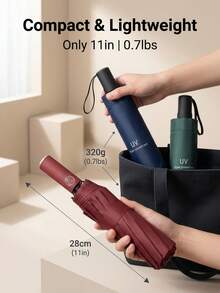 Fully Automatic Folding Umbrella, Thickened Reinforced 72 Ribs, Sun Protection & Rainproof, Business Gift Box Set, Suitable For Commuting And Shopping - Fully Automatic, Thickened, 72-rib - View 3