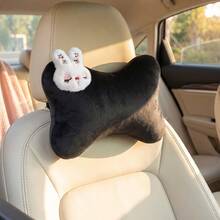 1 buah Bantal Leher Mobil Kelinci Ceri Bordir Manis, Desain Ergonomis, Dapat Digunakan Sepanjang Musim, Aksesori Interior Mobil Wanita - A - View 6