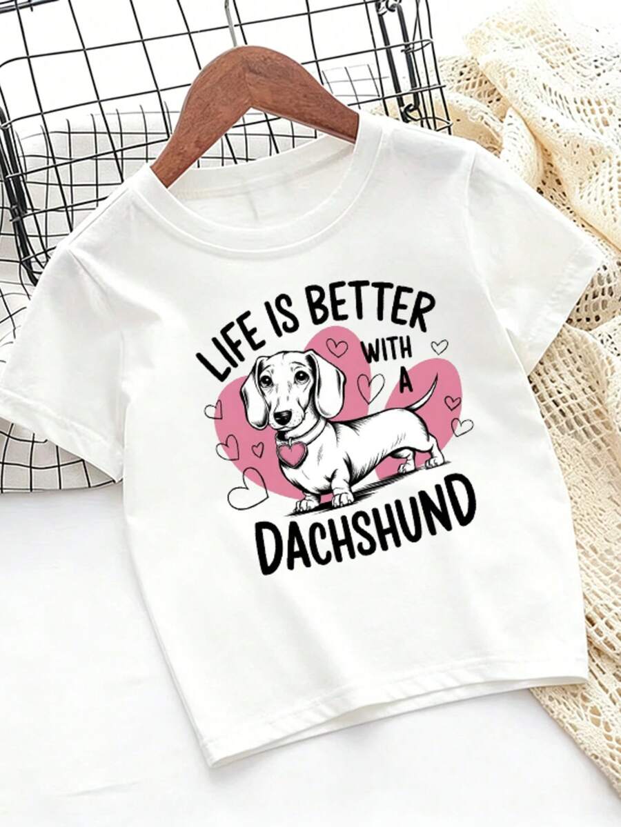 Kids Dachshund Dog Graphic Tee Life Is Better With A Dachshund Children ...