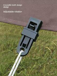 4pcs/8pcs/12pcs Outdoor Tent Rope Adjuster Buckle, Camping Tarp Guyline Tensioner, Windproof Rope Tension Regulator, Adjustable Locking Clip, Tent Guyline Tightener, Anti-Slip Rope Fixing Buckle, Outdoor Camping Tent Accessories, Tarp Rope Buckle, Camping Gear, Mountaineering Camping Supplies, Strong Rope Fixing Buckle, Rope Adjuster, Suitable For Tents, Tarps, Awnings, Camping Hanging And Outdoor Fixing Use - Black - View 4