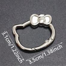 3PCS/Set Sanrio Hello Kitty Metal Key Ring Spring Buckle Openable Safety Buckle Keychain Clip Hook Pendant Chain DIY Buckle Accessories - Multicolor - View 3