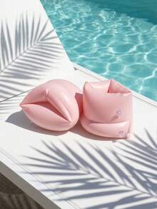 Solid Color Double Layer Inflatable Arm Float Cuffs, Lightweight Swimming Arm Bands For Outdoor Pool Relax - Multicolor - View 18